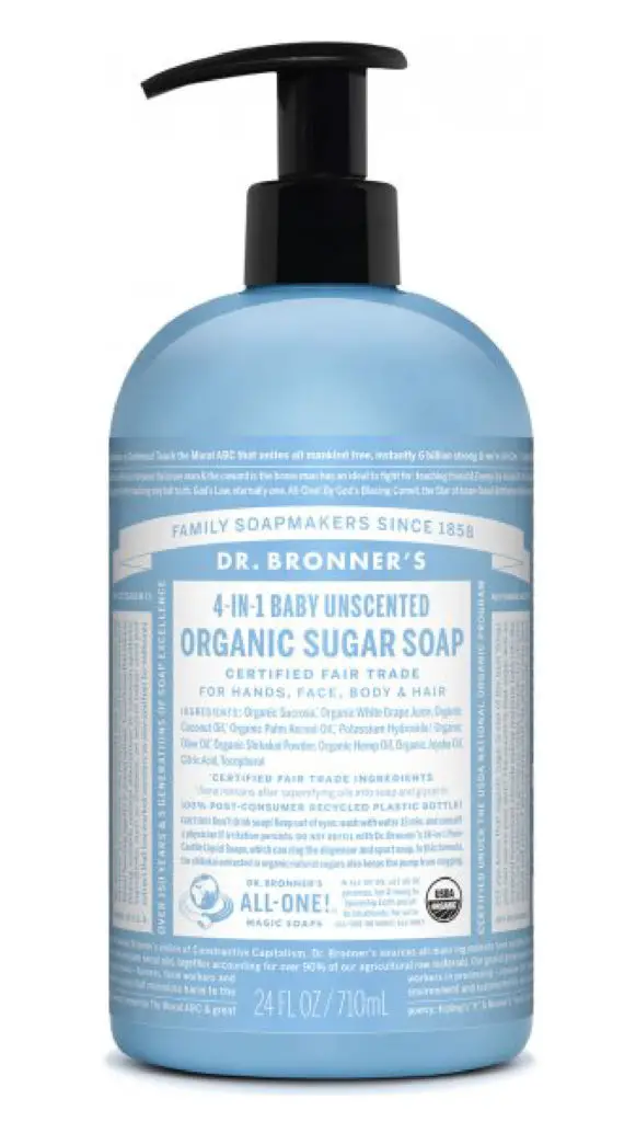 Dr. Bronner’s Organic Sugar Soap Baby Unscented 