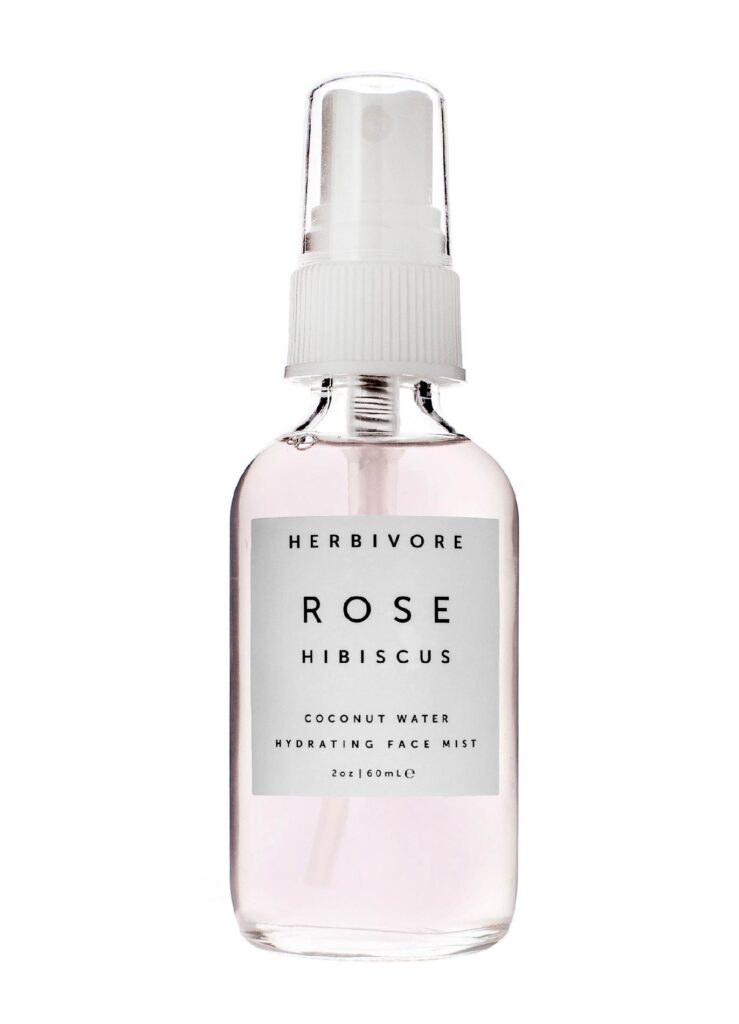 Herbivore Rose Hibiscus Coconut Water Hydrating Face Mist cruelty-free face mist