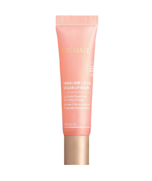 biossance squalane + rose vegan lip balm cruelty-free