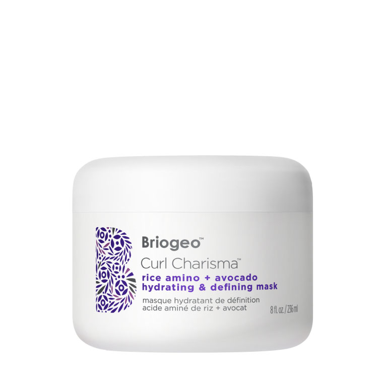 briogeo curl charisma rice amino avocado hydrating defining hair mask for curly hair vegan + cruelty-free