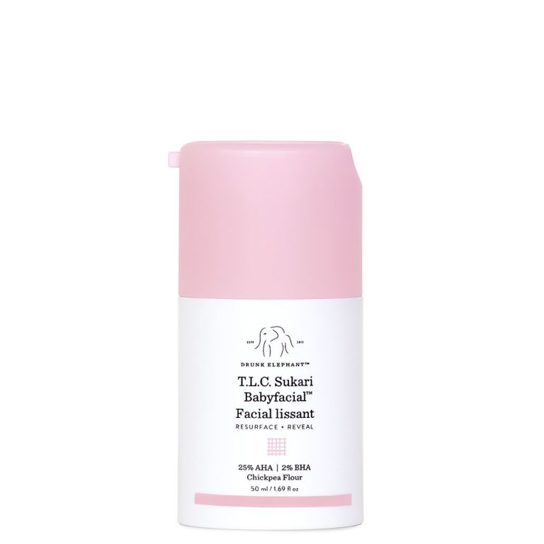 drunk elephant t.l.c. sukari babyfacial 25% aha + 2% bha mask cruelty-free