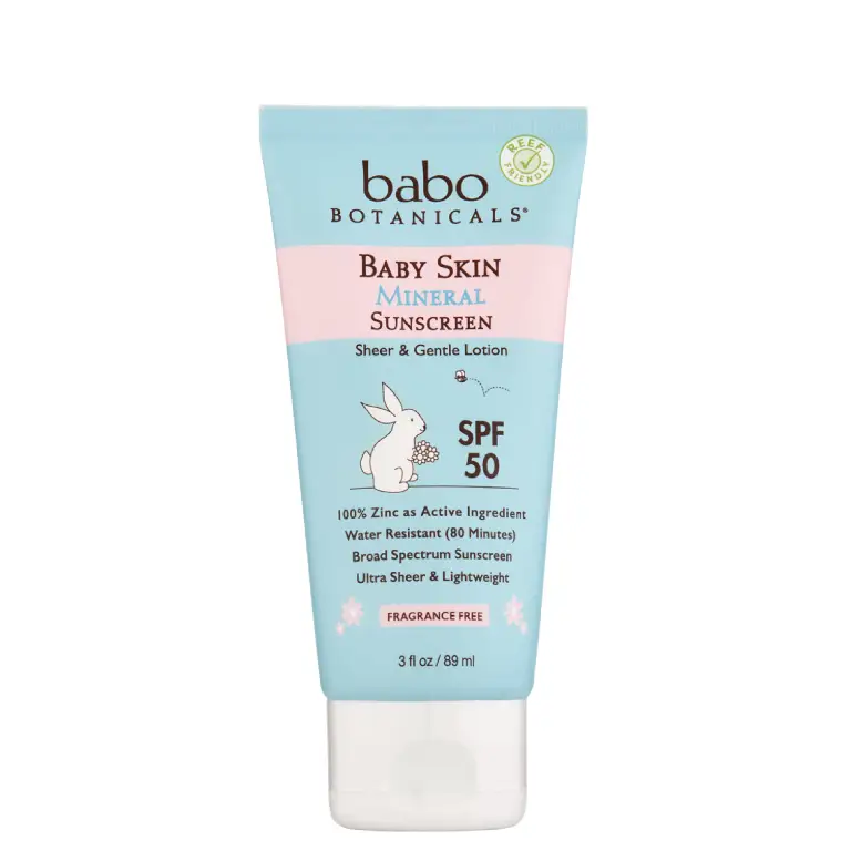 Babo Botanicals Baby Skin Mineral Sunscreen Lotion SPF 50 Broad Spectrum