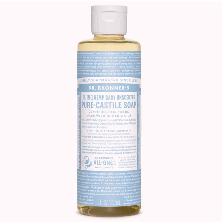 Dr. Bronner's 18-In-1 Hemp Baby Unscented Pure Castile Soap